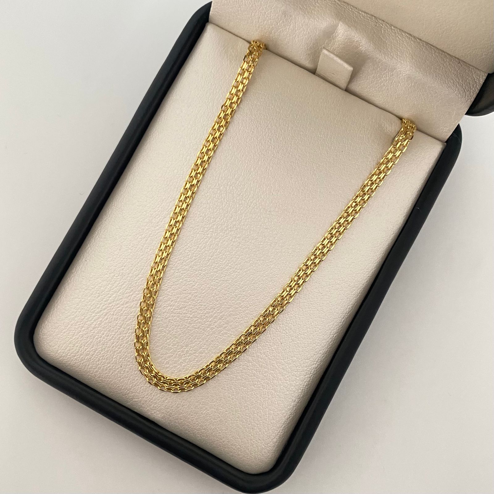 Cadena It china doble carril Oro amarillo 18k +1 / 5,65 Gr / 3,3 mm / 60 Cm